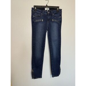 Paige Jeans Jane Zip Blue Crop Ankle Zip Denim Pants Women's Size 26